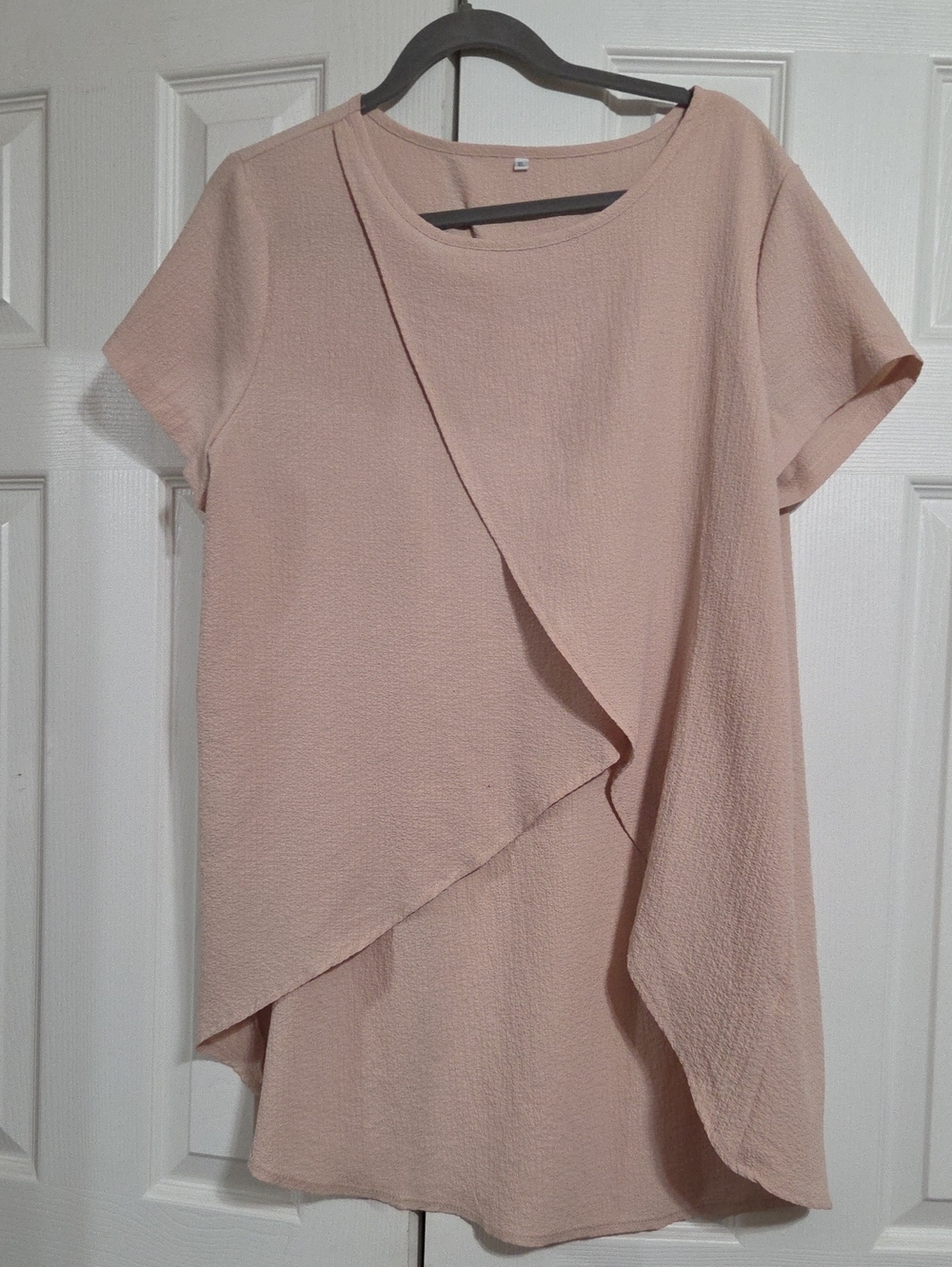 Women’s Beige Layered Short-Sleeve Tunic